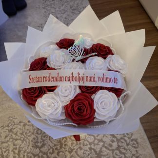 Personalisierter Rosenstrauß